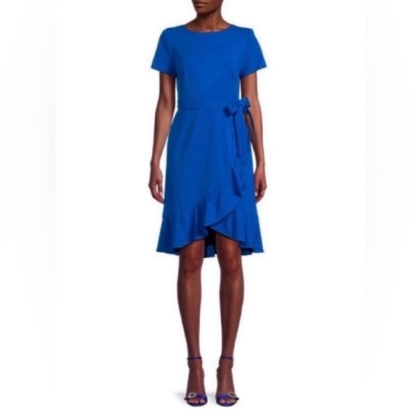 ❤️ NWT! Red CALVIN KLEIN Tulip Sleeve Dress - Size 22W - Picture 4 of 8